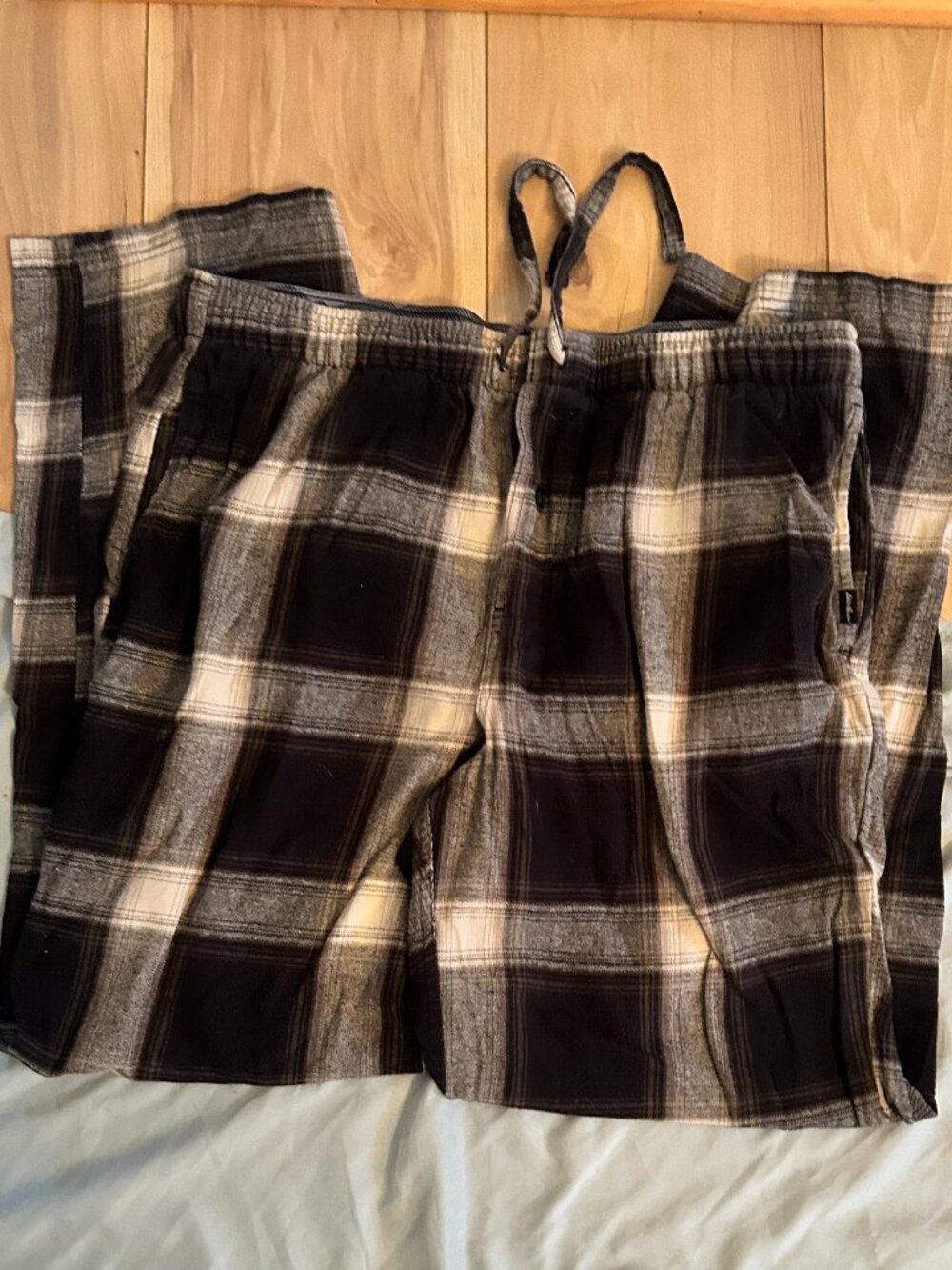 Mens eddie bauer size medium  lounge pajama sleepwear sleep pants black gray